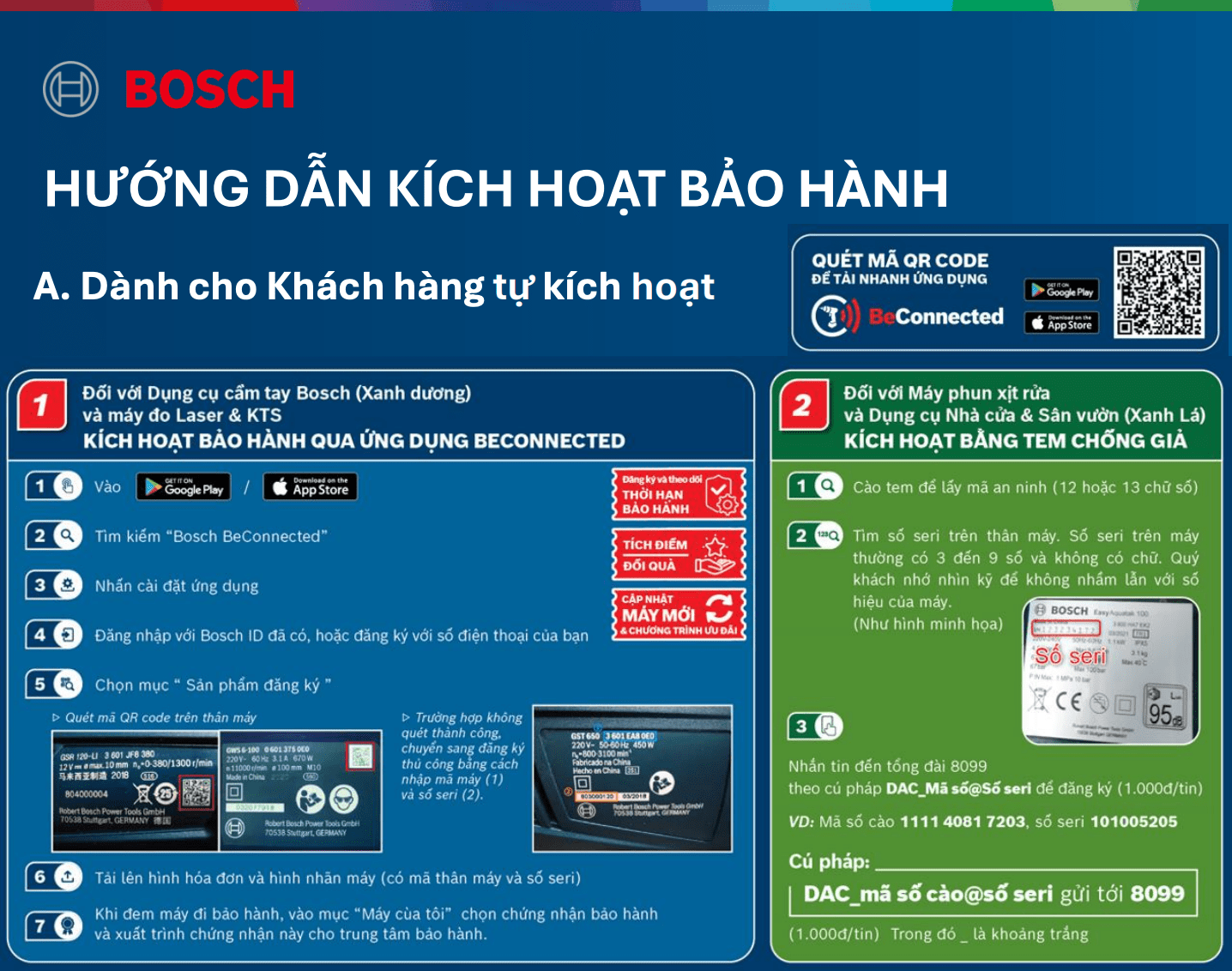 Kích hoạt bảo hành Bosch